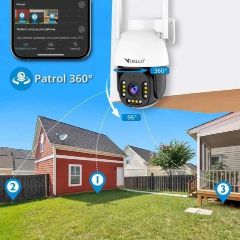 Kamera IP Orllo zewnętrzna obrotowa zoom x10 4MPx ORLLO Z9 ULTRA ORLLO