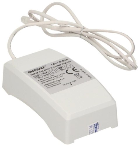 Mikrofalowy czujnik ruchu ORNO OR-CR-246 z zewnętrznym sensorem 360°, IP20 ORNO OR-CR-246 ORNO