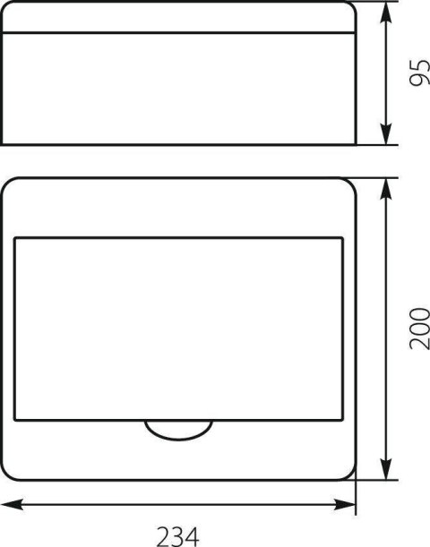 Rozdzielnica n/t RN-8 Fala (N+PE) IP40 200x234x95mm, biała | 7.2 Elektro-Plast Opatówek ELEKTRO-PLAST OPATÓWEK