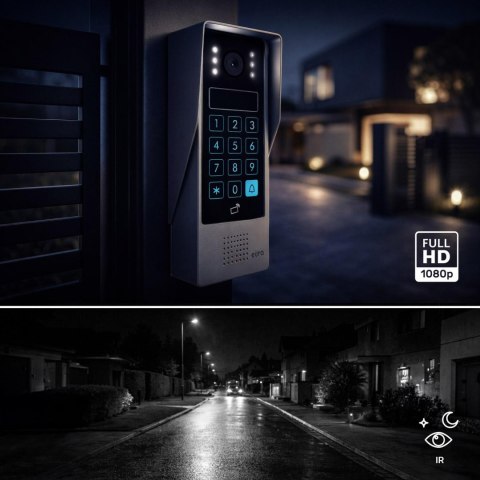 WIDEODOMOFON EURA VDP-90A3 DELTA + biały monitor TUYA EURA