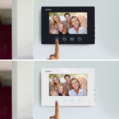 WIDEODOMOFON EURA VDP-90A3 DELTA + biały monitor TUYA EURA
