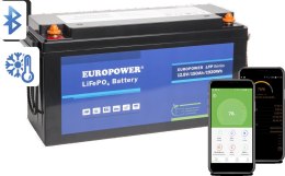 Akumulator LiFePO4 EUROPOWER serii LFP 12,8V 150Ah Bluetooth, mata grzewcza (Żywotność ~2000 cykli) EUROPOWER