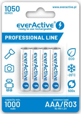 Akumulatorki AAA / R03 Ni-MH everActive 1050mAh Proffesional Line (box 4 szt.) EVERACTIVE