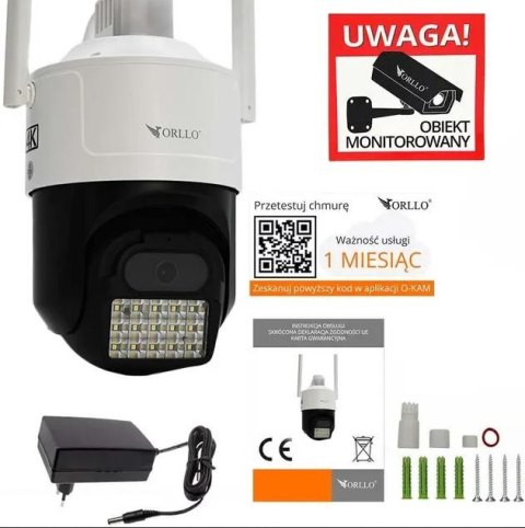 Kamera IP ORLLO Z17 Ultra 4K zewnętrzna obrotowa GSM na kartę SIM 8MPx ORLLO
