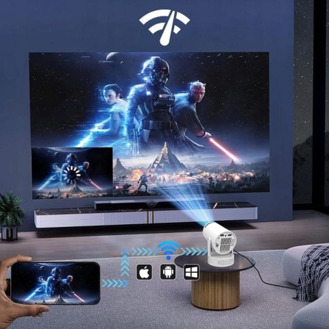 Mini Projektor Android Wifi Rzutnik Full HD Bluetooth z Baterią Zenwire K400 ZENWIRE