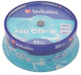 Płyta CD-R Verbatim Spin AZO cake (25szt) VERBATIM