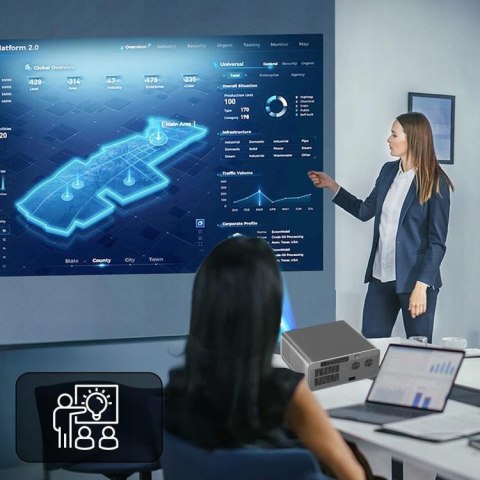 Rzutnik Android Google TV FULL HD 4K 39000lm WiFi Przenośny SMART Zenwire G60 ZENWIRE