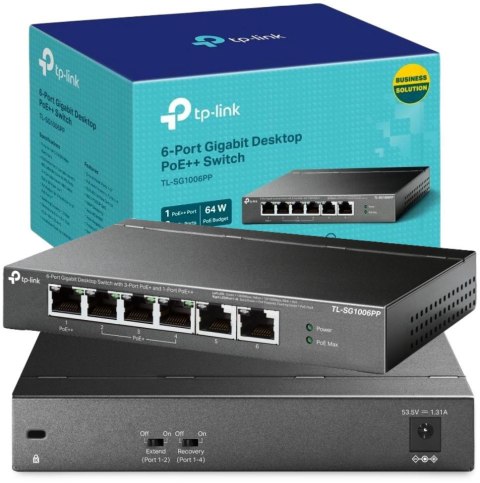 SWITCH TP-LINK TL-SG1006PP (PoE++) TP-LINK