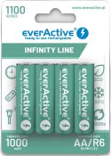 Akumulatorki AA / R06 Ni-MH everActive 1100mAh Infinity Line 3000 cykli (blister 4 szt.) EVERACTIVE