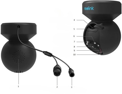 Kamera IP Reolink E Series E540 PTZ 5MP Wi-Fi LED czarna REOLINK