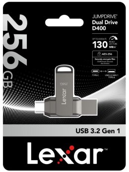 Pendrive Lexar Dual Drive D400 256GB USB-C/A 3.1 130MB/s LEXAR
