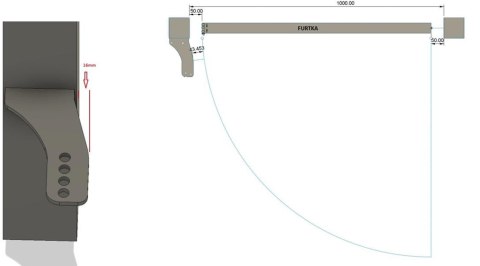 Uchwyty MOD.80/10/16 na słupek do napędów z otworami 10mm: Beninca, NICE, BFT Athos, DEA itd. PRESBET