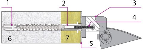 Kołek do mocowania na elewacji Ebolt 12x400 z gwintem wewnętrznym M5 EBOLT