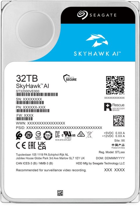 Dysk HDD Seagate SkyHawk AI ST32000VE000 32TB SEAGATE