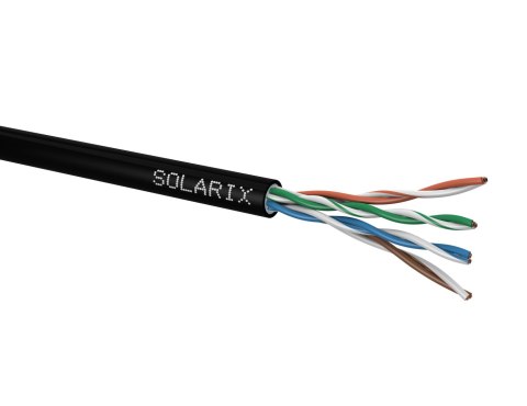 KABEL SKRĘTKA SOLARIX CAT.5E U/UTP UV ŻELOWANY Fca karton 305m SOLARIX