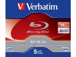 Płyty Blu-Ray Verbatim BD-RE DL SERL 50GB (5szt.) VERBATIM