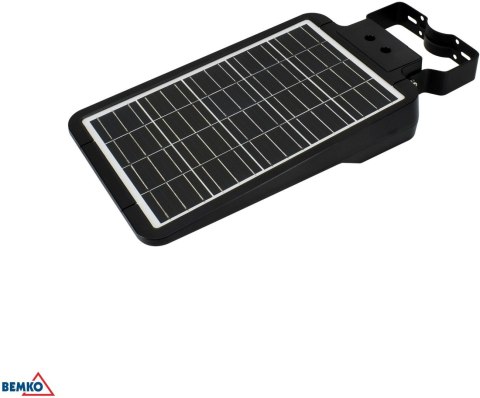 SOLARNA OPRAWA ULICZNA LED BEMKO SOLGER 20W 3000LM 3000/4000/6000K IP65 CZARNA CZ. PIR BEMKO