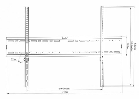 UCHWYT DO TV LCD/LED 55-100" 140KG AR-95 ART reg. Solid 33mm maxVESA 900x600 ART