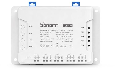 SONOFF sterownik 4-kanałowy 10A NO/NC/Beznapięciowy WiFi 4CHPROR3 SONOFF