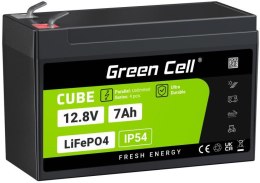 AKUMULATOR LITOWO-ŻELAZOWO-FOSFORANOWY LiFePO4 Green Cell Cube 12.8V 7Ah LFPGC12V7AH GREEN CELL