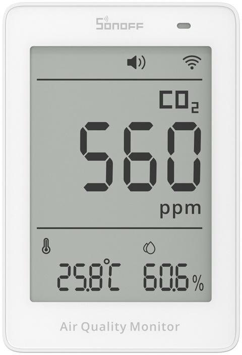 Miernik jakości powietrza WiFi LCD Sonoff AirGuard CO2 SAWF-08P SONOFF