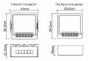 Moduł OXT mini przekaźnik 2 obwody WiFi TUYA T222 OXT