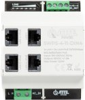 Switch PoE 4 portowy z wbudowanym zasilaczem na szynę TH35 ATTE SWPS-4-11-DIN4 ATTE