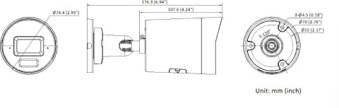 Kamera IP Hikvision DS-2CD2067G3-LI2UY/SL 2.8mm BLACK HIKVISION