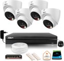 Zestaw monitoringu IP Dahua 4 Kamer IP 8mpx 4K dysk twardy DAHUA