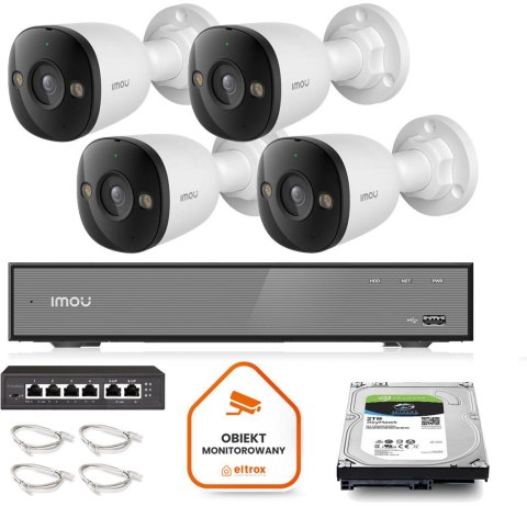 Zestaw monitoringu Imou 4x kamera PS3E-8Q0 8MP POE IMOU