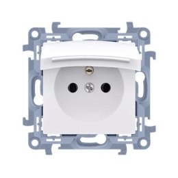 KONTAKT SIMON 10 MODUŁ BIAŁY GNIAZDO 1X Z/U Z KLAPKĄ IP44 ZACISKI ŚRUBOWE 16A 250V KONTAK-SIMON