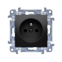 KONTAKT SIMON 10 MODUŁ CZARNY MAT GNIAZDO 1X Z/U Z PRZESŁONAMI SZYBKOZŁĄCZA 16A 250V KONTAK-SIMON