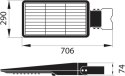 SOLARNA OPRAWA ULICZNA LED SOLGER 40W 6000LM 3000/4000/6000K IP65 CZARNA CZ. PIR BEMKO