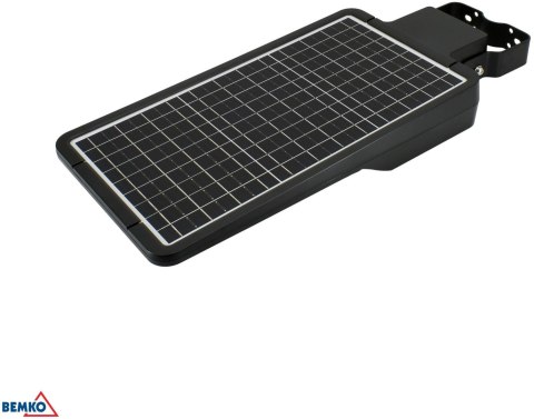 SOLARNA OPRAWA ULICZNA LED SOLGER 40W 6000LM 3000/4000/6000K IP65 CZARNA CZ. PIR BEMKO