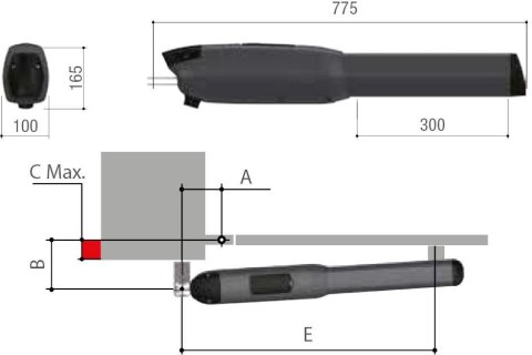 Napęd bram skrzydłowych CAME NEW ATI30DGF SAFE 24V TOP komplet do 6m szerokości