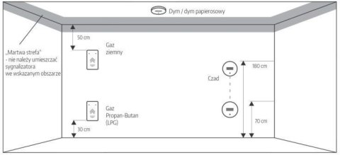 Czujnik czadu i gazu ziemnego 2w1 Eura CGD-50A2 EURA