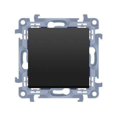 KONTAKT SIMON 10 MODUŁ CZARNY MAT PRZYCISK 1X 1Z SAMOZACISKI 10AX 250V