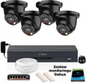 ZESTAW 4 Kamer czarnych IP Dahua 8mpx IPC-HDW2849TM-S-IL-BLACK + DYSK DAHUA