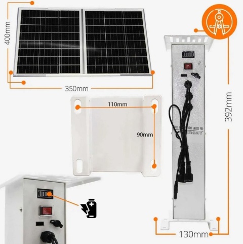 Kamera IP ORLLO Z10 WiFi POE z panelem fotowoltaicznym SM6030 PRO ORLLO