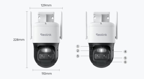 Kamera IP Reolink Trackmix B770 akumulatorowa (4MP+4MP) 8MP Wi-Fi REOLINK