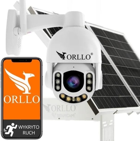 Niezależna zewnętrzna kamera obrotowa GSM Orllo Z7 PRO z panelem fotowoltaicznym SM6030 Pro