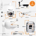 Niezależna zewnętrzna kamera obrotowa GSM Orllo Z7 PRO z panelem fotowoltaicznym SM6030 Pro