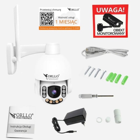 Niezależna zewnętrzna kamera obrotowa GSM Orllo Z7 PRO z panelem fotowoltaicznym SM6030 Pro