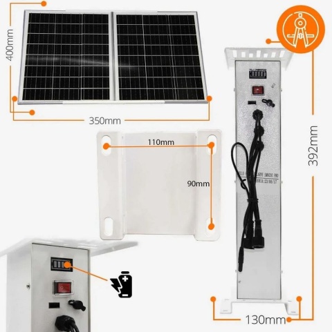 Niezależna zewnętrzna kamera obrotowa GSM Orllo Z7 PRO z panelem fotowoltaicznym SM6030 Pro