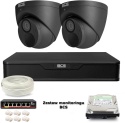 Zestaw monitoringu IP BCS Point 2x Kamera BCS-P-EIP28FWR3-Ai2-G (Z49053T2)