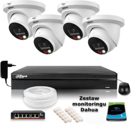 Zestaw monitoringu IP Dahua 8mpx 4K 4 kamery IPC-HDW2849TM-S-IL (Z37415T4)