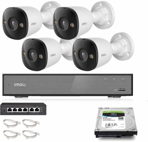 Zestaw monitoringu Imou 4x kamera PS3E-8Q0 8MP POE IMOU
