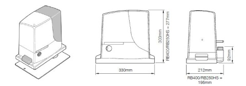 Napęd bramy przesuwnej NICE ROBUS 1000 do 1000kg (RB1000R10)