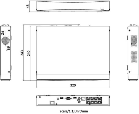 REJESTRATOR IP HIKVISION DS-7608NXI-K1/8P(D)/Alarm4+1 PL HIKVISION
