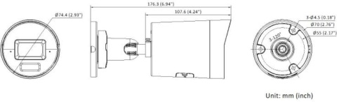 KAMERA IP HIKVISION DS-2CD2063G2-LI2U(2.8mm)(BLACK) PL HIKVISION